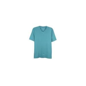 Designer Mens Cotton V Neck Tee Color:Seafoam Blue Size:Small